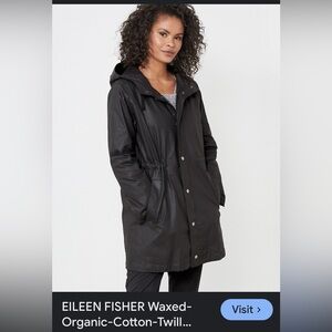 Eileen Fished waxed cotton twill jacket sz medium